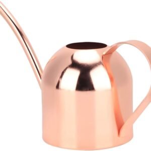 500 ml Stainless Steel Watering Can, Watering Can with Long Spout, for Indoor and Outdoor Indoor Plants (Rose Gold)