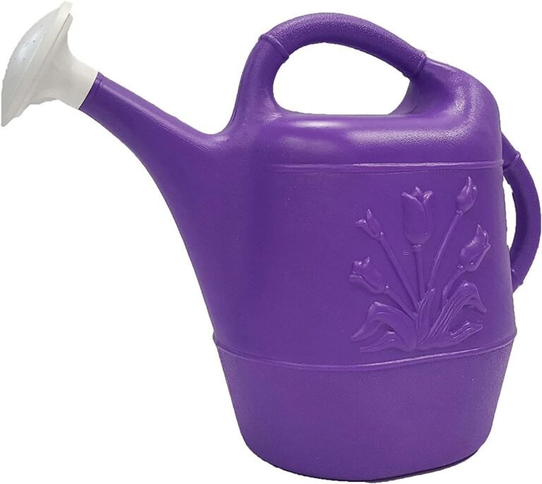 Tulip Plastic Watering Can, 2 gallon, Purple