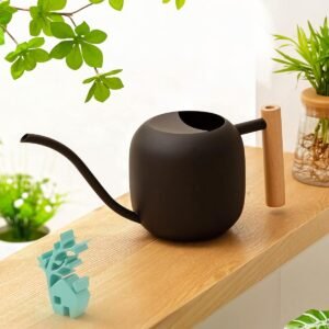 Watering Can Indoor Plants, 1.2L/41OZ Cute Watering Can Pot, Metal Stainless Steel Garden Water Can with Long Spout for Indoor House Plants Bonsai Outdoor Garden Flower Decorative